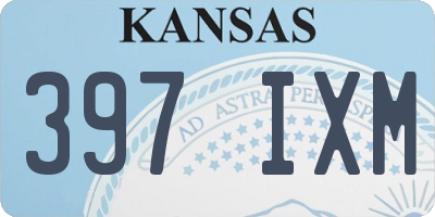 KS license plate 397IXM