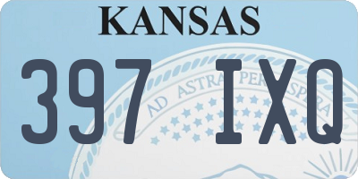 KS license plate 397IXQ