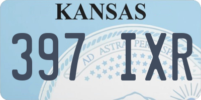 KS license plate 397IXR