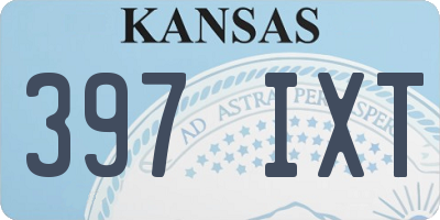 KS license plate 397IXT