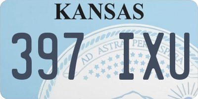 KS license plate 397IXU