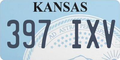 KS license plate 397IXV