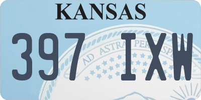 KS license plate 397IXW