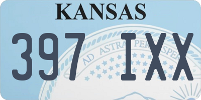 KS license plate 397IXX