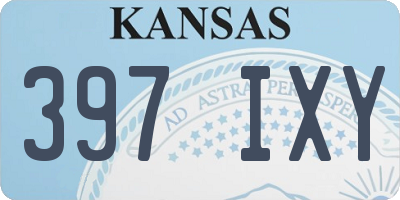 KS license plate 397IXY