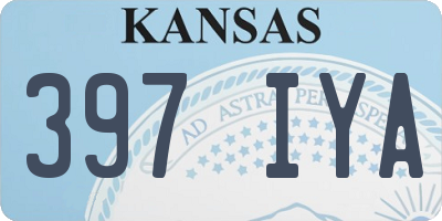 KS license plate 397IYA