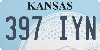 KS license plate 397IYN