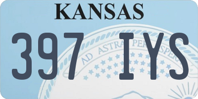 KS license plate 397IYS