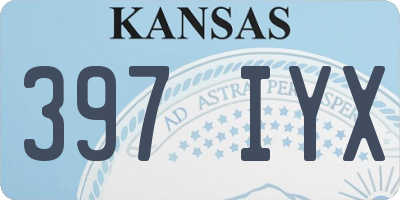 KS license plate 397IYX