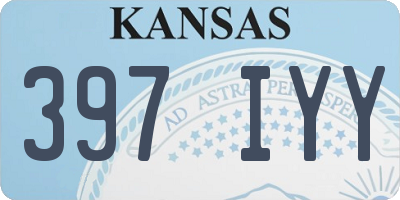 KS license plate 397IYY