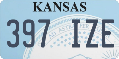 KS license plate 397IZE
