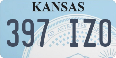 KS license plate 397IZO