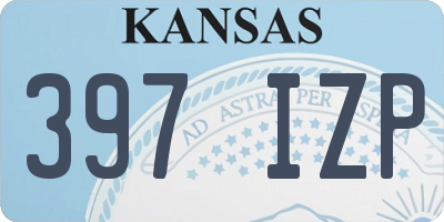 KS license plate 397IZP