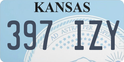 KS license plate 397IZY