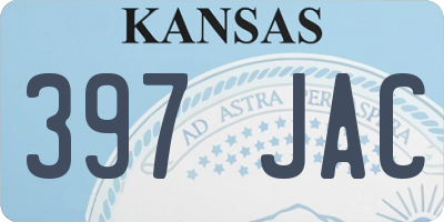 KS license plate 397JAC