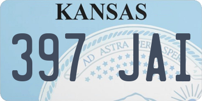 KS license plate 397JAI