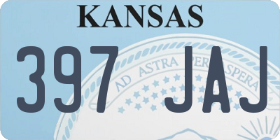 KS license plate 397JAJ