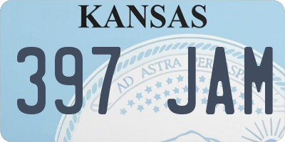 KS license plate 397JAM