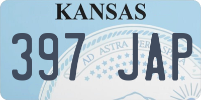 KS license plate 397JAP
