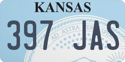 KS license plate 397JAS