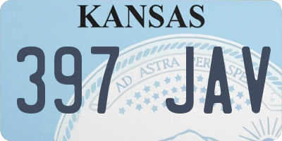 KS license plate 397JAV