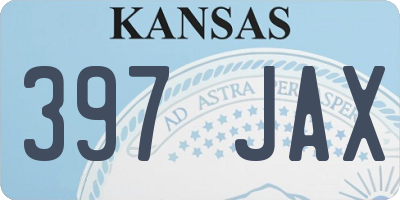 KS license plate 397JAX