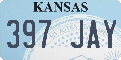 KS license plate 397JAY