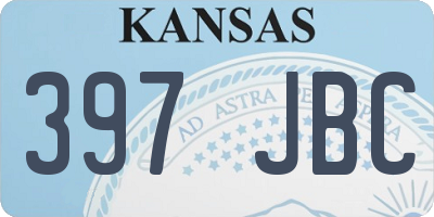 KS license plate 397JBC