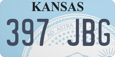 KS license plate 397JBG