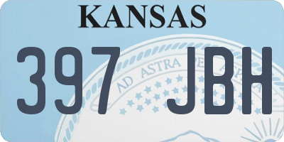 KS license plate 397JBH