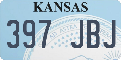 KS license plate 397JBJ