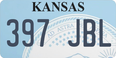 KS license plate 397JBL