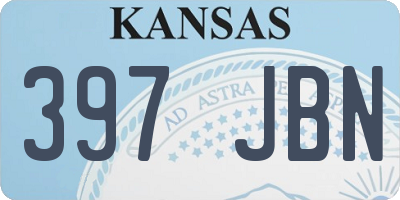 KS license plate 397JBN