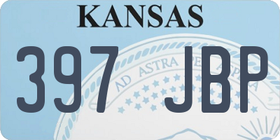 KS license plate 397JBP