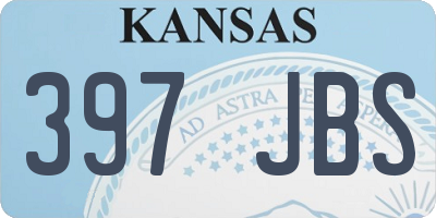 KS license plate 397JBS