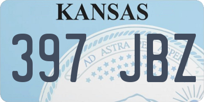 KS license plate 397JBZ