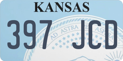 KS license plate 397JCD