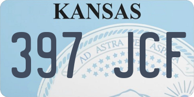 KS license plate 397JCF