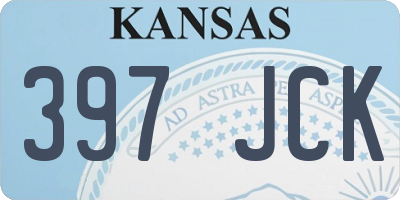 KS license plate 397JCK