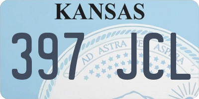 KS license plate 397JCL