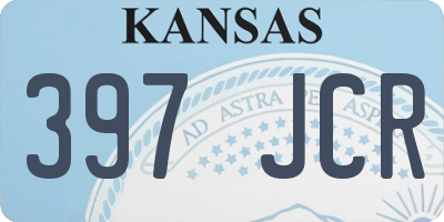 KS license plate 397JCR