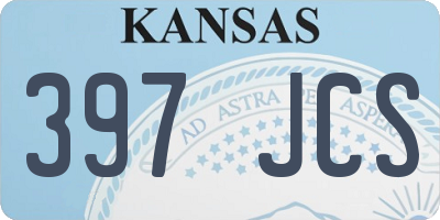 KS license plate 397JCS