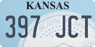 KS license plate 397JCT