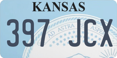 KS license plate 397JCX