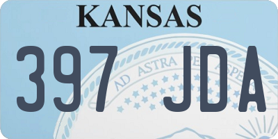 KS license plate 397JDA