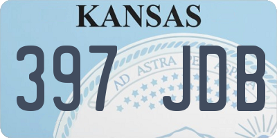 KS license plate 397JDB