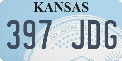 KS license plate 397JDG