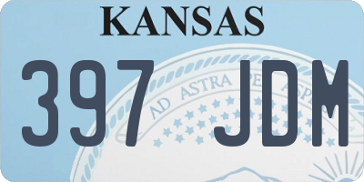 KS license plate 397JDM