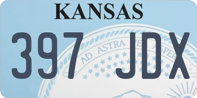 KS license plate 397JDX