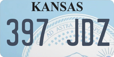 KS license plate 397JDZ